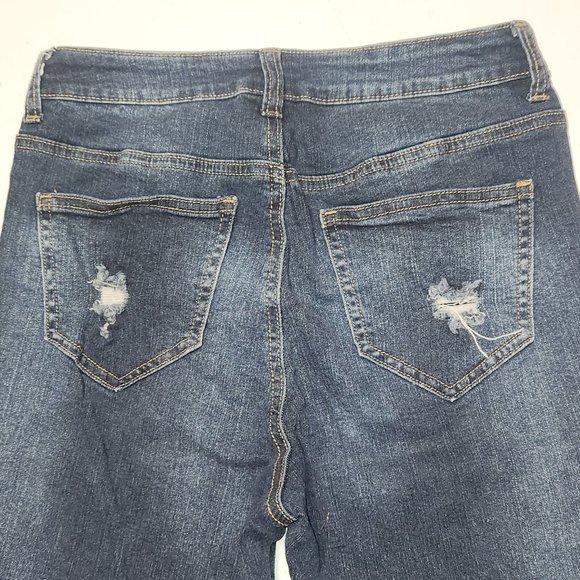 NoBo Ladies' stylish high rise, crop, flare distressed jeans size 9/ 28" waist - Picture 5 of 15